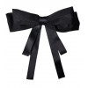 Black satin bow with hook