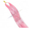 Tie on hair tinsel - Light pink color-100 strand