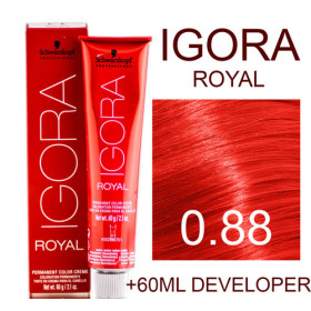 0.88 Red concerntrate Igora Royal Professional -60ml +60ml 20vol developer