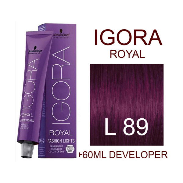 L89 red violet Igora Royal Professional -60ml +60ml 20vol developer