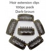 Dark brown color- 100 clips pack Extra hold extension clips