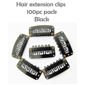 Black color- 100 clips pack Extra hold extension clips