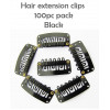 Black color- 100 clips pack Extra hold extension clips
