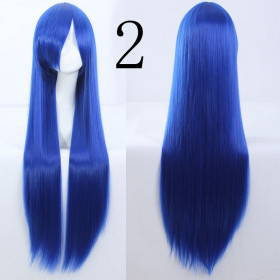 dark blue long fringe straight cosplay wig (02)