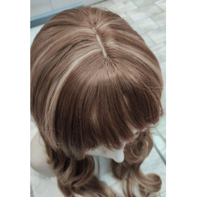 Highlighted caramel blonde  fringe wig by Emmor-synthetic hair (MQF1026-1)