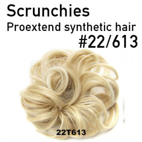 *T22-6 3 Light blonde mix scrunchie by Proextend - Synthetic