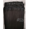 Color 1b Natural black brown  60cm 10pc 120g High quality Indian remy clip in hair