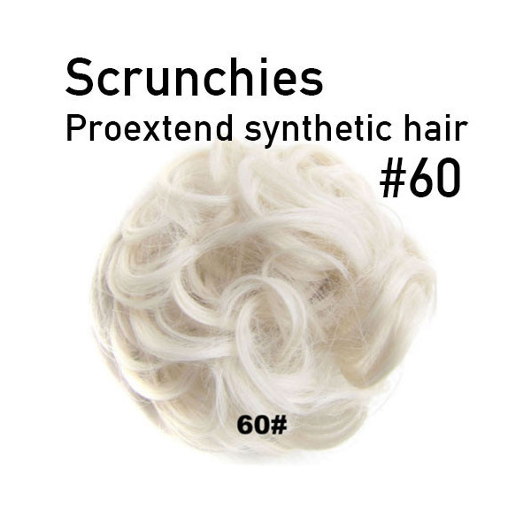 *60 White blonde scrunchie by Proextend - Synthetic