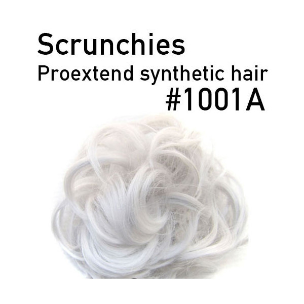 *1001A Silver white scrunc ie by Proextend - Synthetic