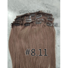 Color 8.11 35cm 10pc 120g High quality Indian remy clip in hair