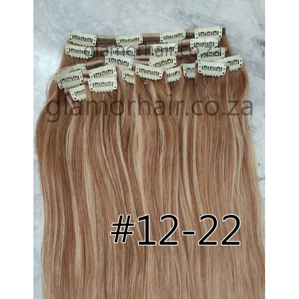 Color 12-22 35cm 10pc 120g High quality Indian remy clip in hair