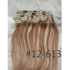 Color 12-613 35cm 10pc 120g High quality Indian remy clip in hair