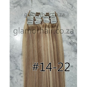 Color 14-22 55cm 10pc 120g High quality Indian remy clip in hair