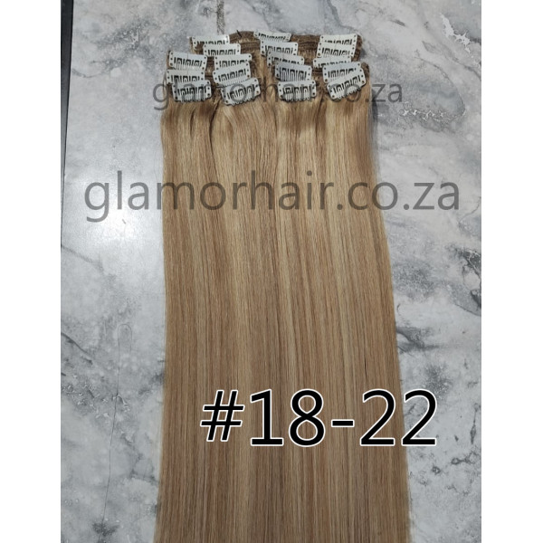 Color 18-22 50cm 10pc 120g High quality Indian remy clip in hair