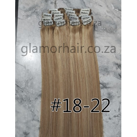 Color 18-22 55cm 10pc 120g High quality Indian remy clip in hair