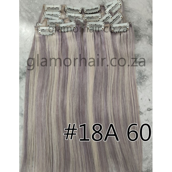 Color 18A60 35cm 10pc 120g High quality Indian remy clip in hair