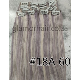 Color 18A60 45cm 10pc 120g High quality Indian remy clip in hair