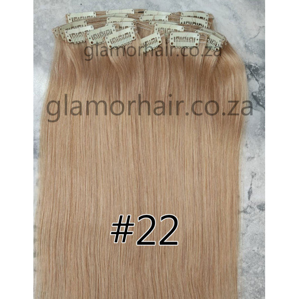 Color 22 50cm 10pc 120g High quality Indian remy clip in hair