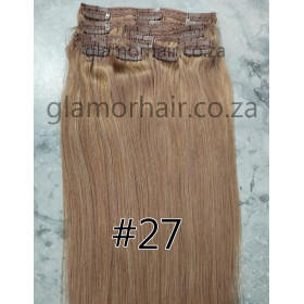 Color 27 50cm 10pc 120g High quality Indian remy clip in hair