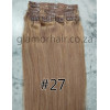 Color 27 50cm 10pc 120g High quality Indian remy clip in hair