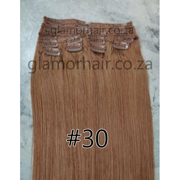 Color 30 50cm 10pc 120g High quality Indian remy clip in hair