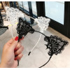 Black lace cat ears lace alice band