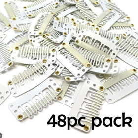 Blonde color- 48 clips pack Extra hold extension clips