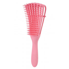 Pink expandable detangling brush