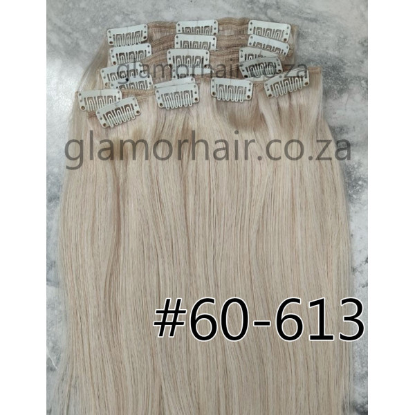 Color 60-613 30cm 10pc 120g High quality Indian remy clip in hair