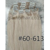 Color 60-613 40cm 10pc 120g High quality Indian remy clip in hair
