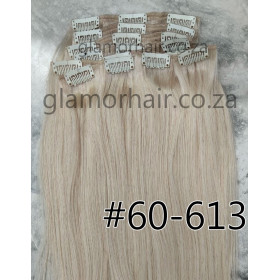 Color 60-613 50cm 10pc 120g High quality Indian remy clip in hair