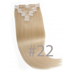 Color 22 40cm 10pc 120g High quality Indian remy clip in hair