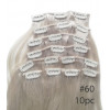 Color 60 40cm 10pc 120g High quality Indian remy clip in hair
