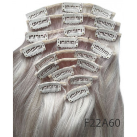 Color F22A60 55cm 10pc 120g High quality Indian remy clip in hair