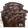 Color 6 55cm 10pc 120g High quality Indian remy clip in hair