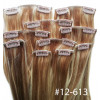 Color 12-613 mix 60cm 10pc 120g High quality Indian remy clip in hair