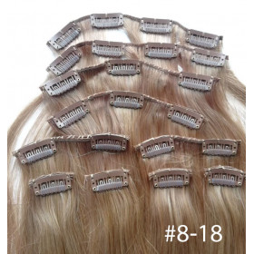 Color 8-18 40cm 10pc 120g High quality Indian remy clip in hair