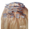 Color 973 45cm 10pc 120g High quality Indian remy clip in hair