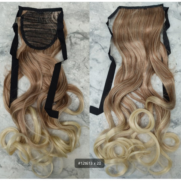 Ombre *12T613, tie on wavy ponytail 55cm by ProExtend