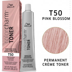Wella Colorcharm T50 pink blossom Permanent Crème Toner +100ml 20 vol developer