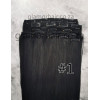 Color 1 Jet black 55cm 10pc 120g High quality Indian remy clip in hair