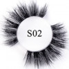 S02 natural 3d transparent root  High quality hand made strip lashes 1pair