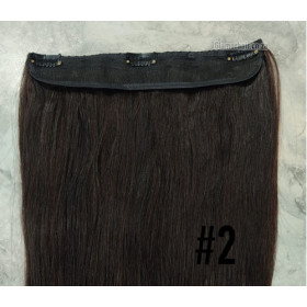 Color 2 30cm 60g volumiser 100% Indian remy one piece clip in hair