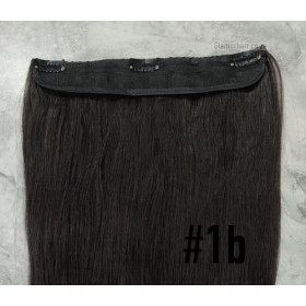 Color 1B 45cm 60g volumiser 100% Indian remy one piece clip in hair