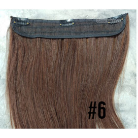 Color 6 30cm 60g volumiser 100% Indian remy one piece clip in hair