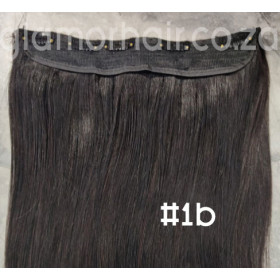 Color 1B 30cm one piece 120g High quality Indian remy clip in hair