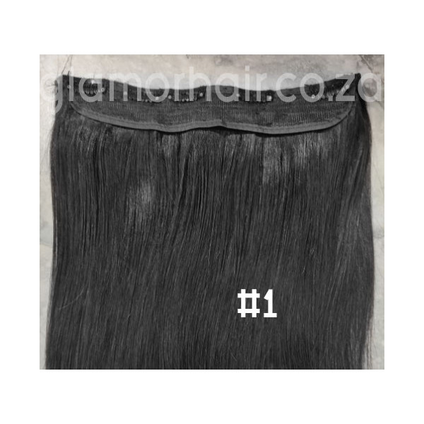 Color 1 40cm one piece 120g High quality Indian remy clip in hair