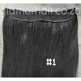 Color 1 55cm one piece 120g High quality Indian remy clip in hair