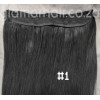 Color 1 60cm one piece 120g High quality Indian remy clip in hair