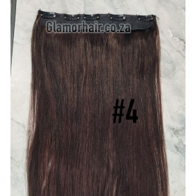Color 4 60cm one piece 120g High quality Indian remy clip in hair